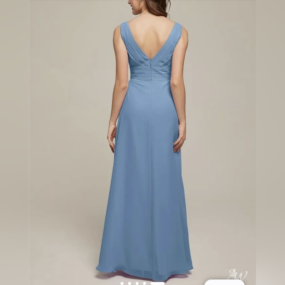 AW Carmel Bridesmaid Prom Formal Special Occasion Wedding Guest Dress, 0, Blue - Picture 4 of 8